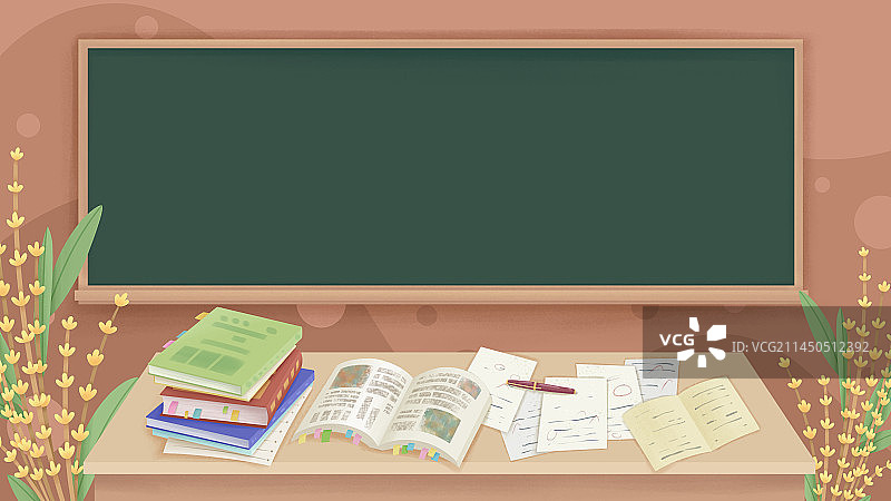 教室黑板讲台图片素材
