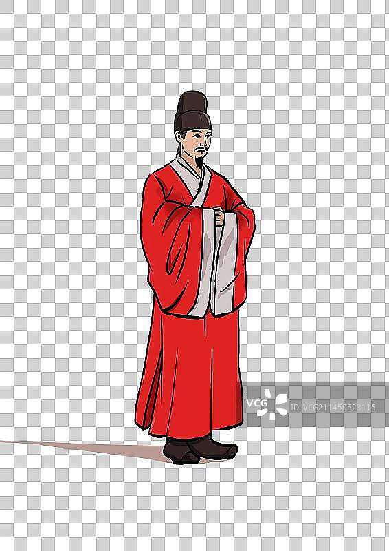 中国风新中式古风古典传统人物古装古人古时候古代唐代明代汉服角色插画图片素材