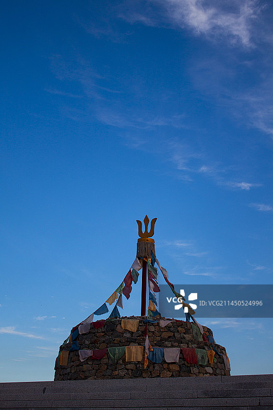 内蒙古民族祭祀敖包图片素材