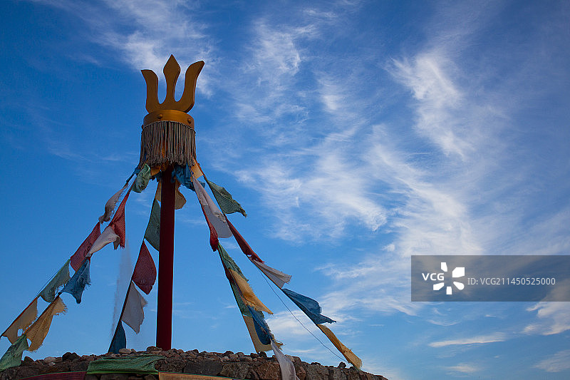 内蒙古民族祭祀敖包图片素材