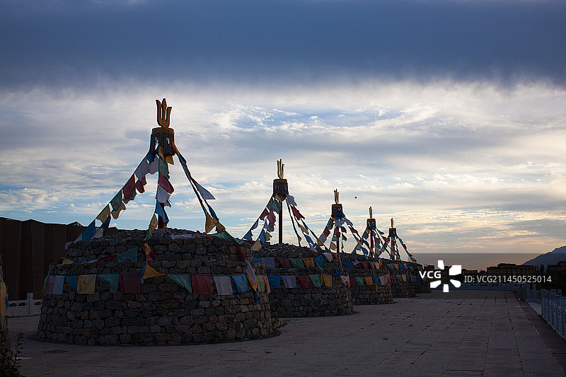 内蒙古民族祭祀敖包图片素材