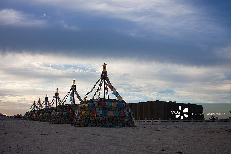 内蒙古民族祭祀敖包图片素材
