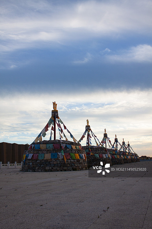 内蒙古民族祭祀敖包图片素材