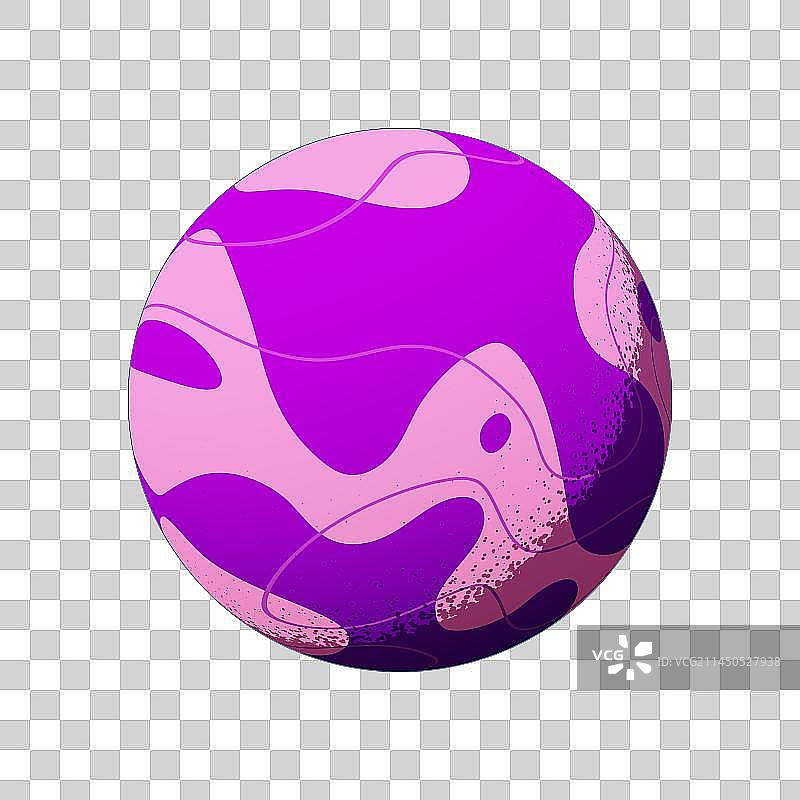 卡通肌理手绘风格彩色星球免抠元素图片素材