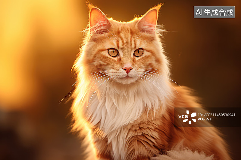 【AI数字艺术】阳光下的猫图片素材