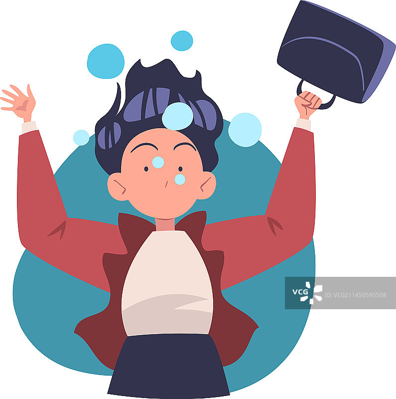 女商人溺水图片素材