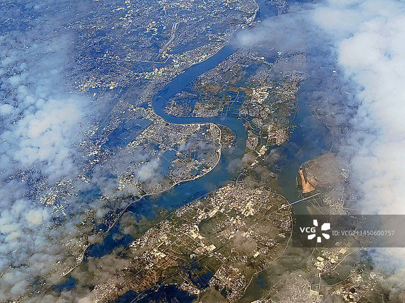 俯看广东潮州最大的江——韩江图片素材