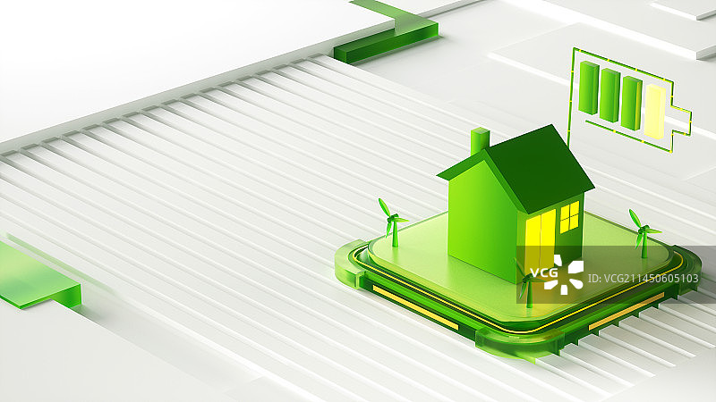 新能源环境保护插画场景图片素材