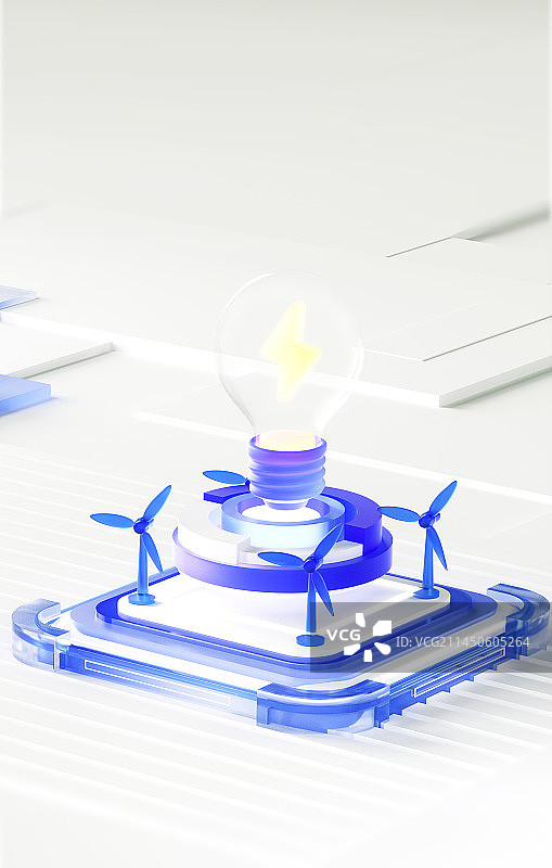 C4D新能源创意场景插画图片素材