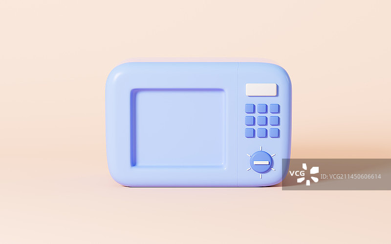 卡通 微波炉模型3D渲染图片素材