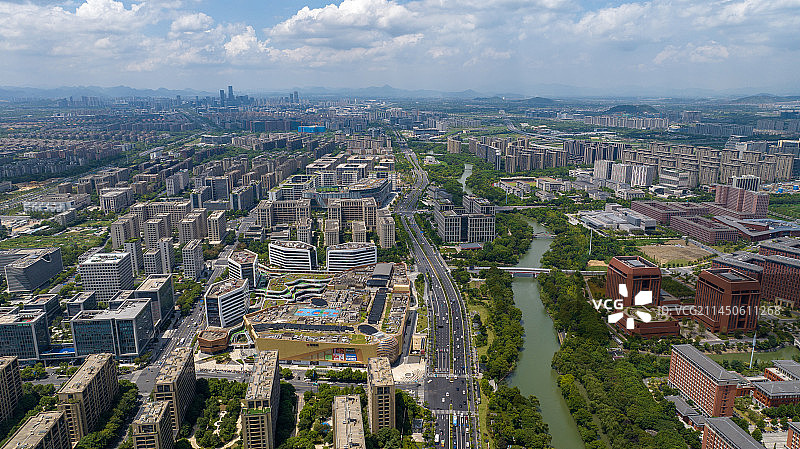 航拍杭州浙江大学紫金港校区图片素材