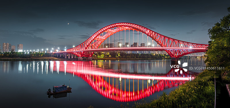 赣州新世纪大桥夜景图片素材