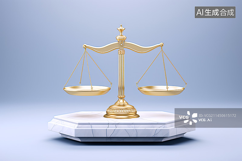 【AI数字艺术】天平秤3D图标图片素材