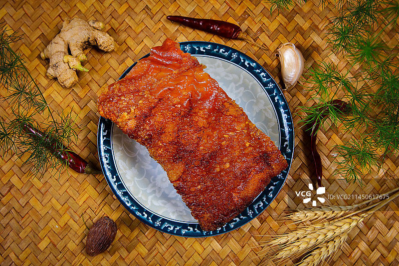 美味的脆皮烧肉图片素材