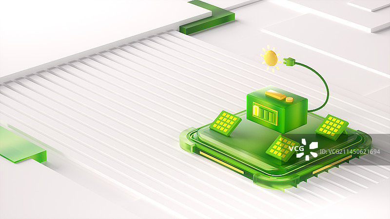 C4D新能源创意场景插画图片素材