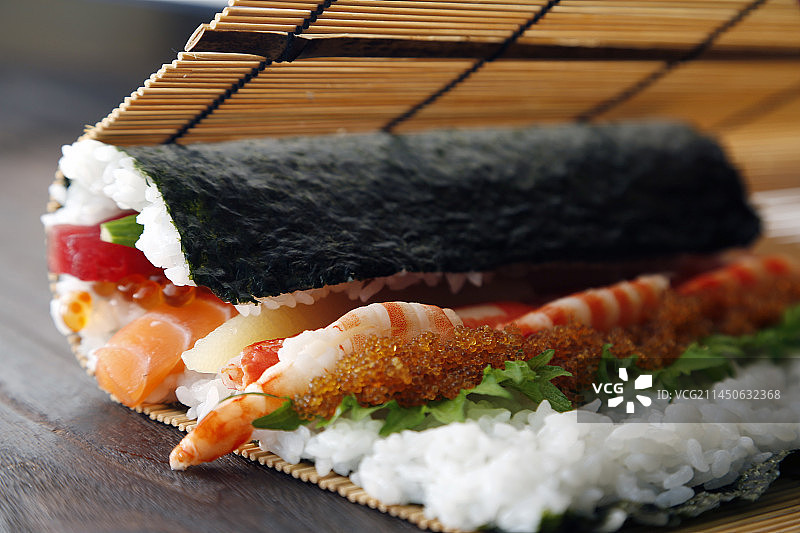 海鲜寿司卷图片素材
