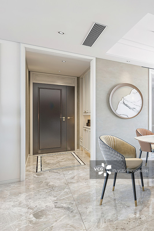 现代风格高端住宅内部客餐厅图片素材