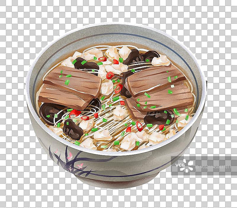 陕西西安传统美食之牛羊肉泡馍图片素材