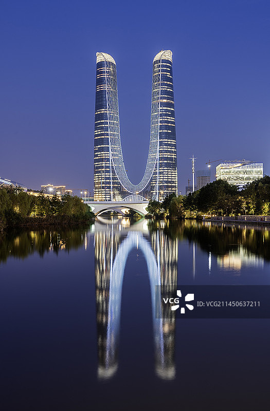 杭州世纪中心夜景图片素材