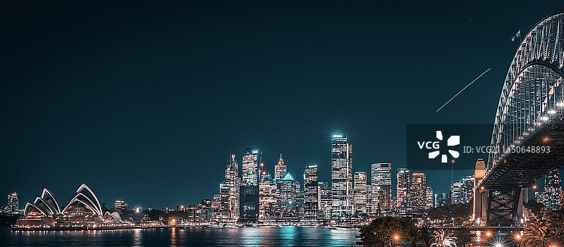 城市风光夜景全景图片素材