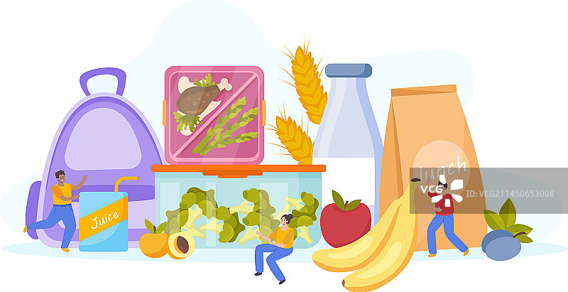 便当盒食物组合图片素材