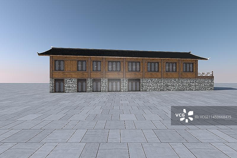 C4D渲染建筑空间室外广场图片素材