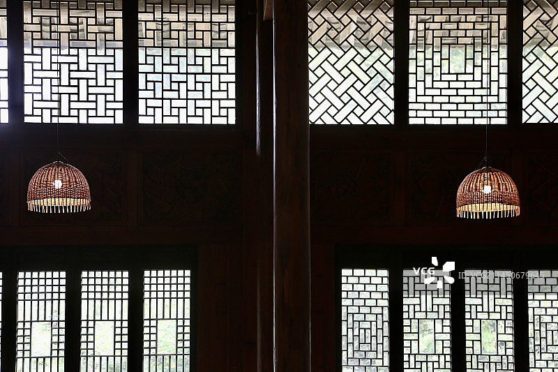 苗寨客栈大堂局部细节图片素材