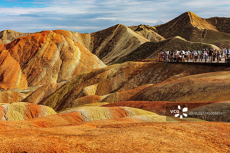 甘肃张掖七彩丹霞绝美地质地貌图片素材