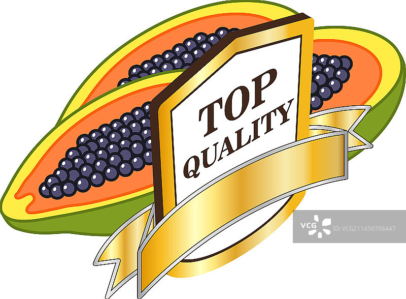 有机木瓜2.5D图标图片素材