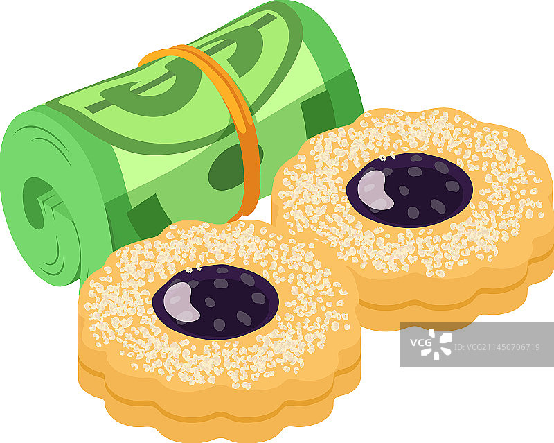 果酱饼干图标2.5D风格图片素材