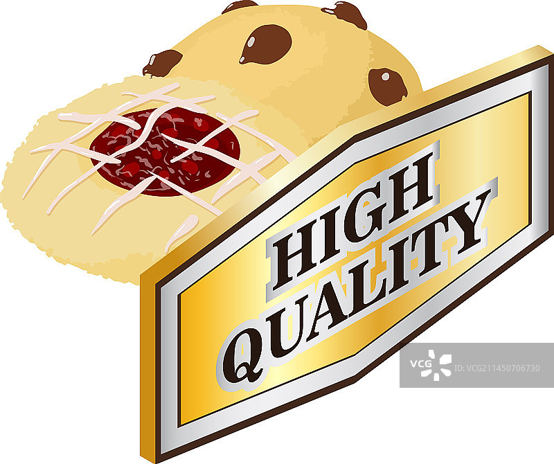 昂贵的饼干2.5D风格图标图片素材