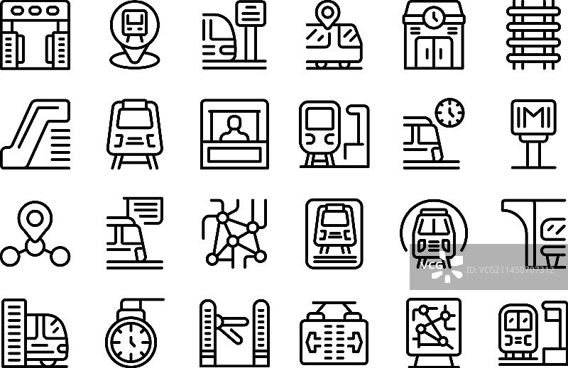 地铁站图标轮廓列车图片素材