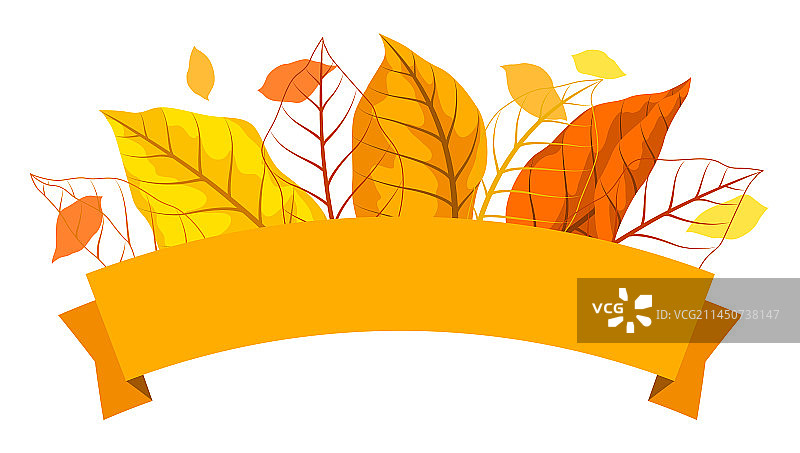 带秋叶的背景图片素材