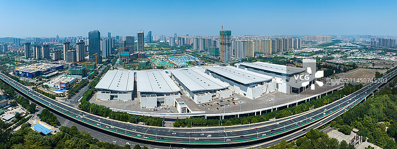 中国山东国际会展中心航拍图片素材