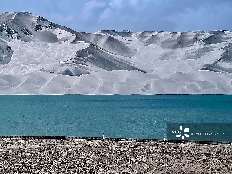 碧水白沙（白沙湖白沙山）图片素材