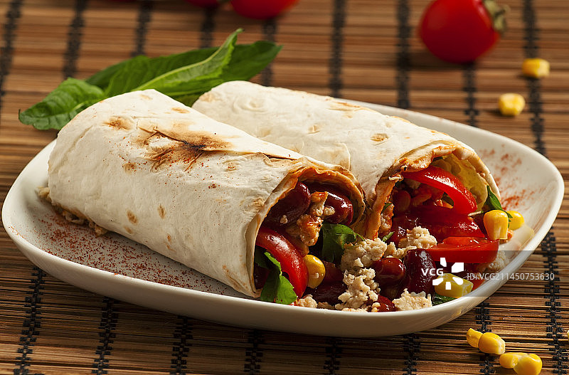 鸡肉卷鸡肉图片素材