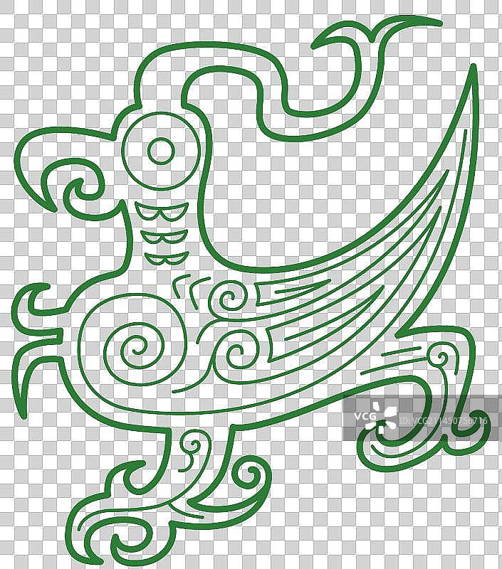 青铜鸟纹图片素材