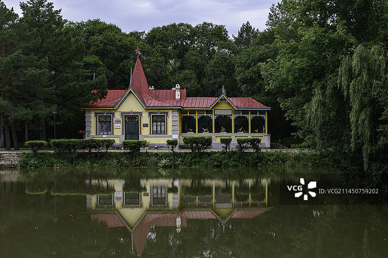 中东铁路建筑：扎兰屯中东铁路阳光浴场旧址（内蒙古呼伦贝尔市）图片素材