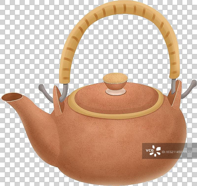 手绘茶壶图片素材