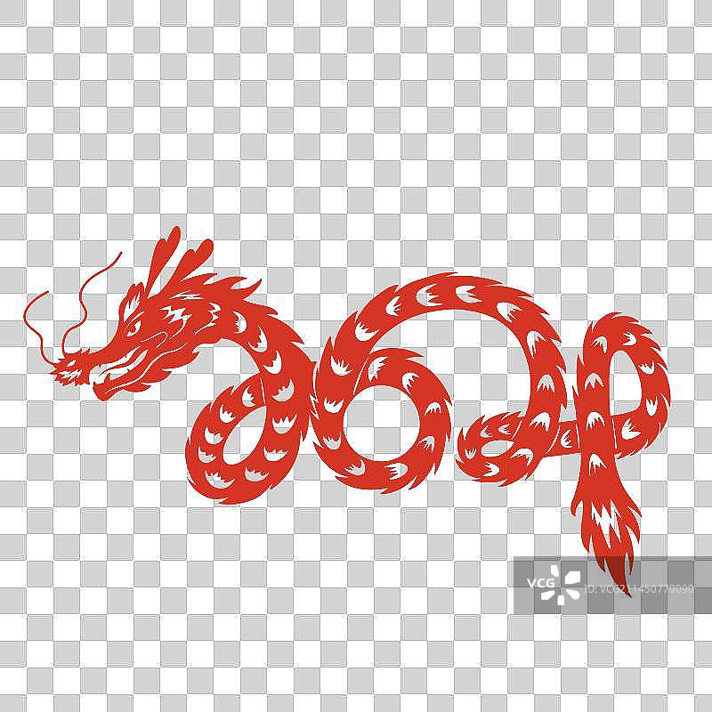 龙年剪纸图片素材
