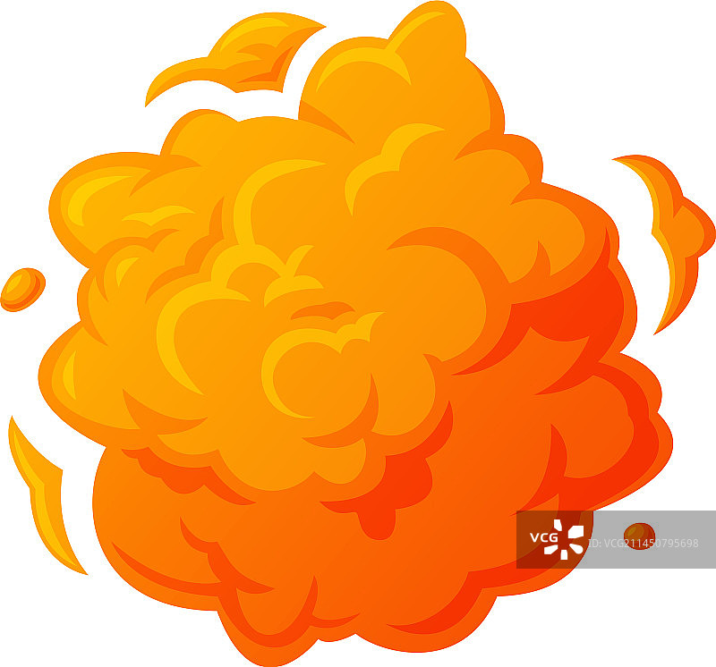 橙色炸弹爆炸云图片素材