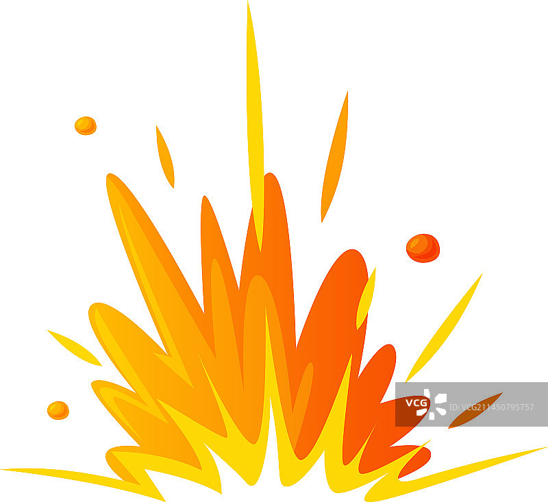 炸弹爆炸的橙色火花图片素材