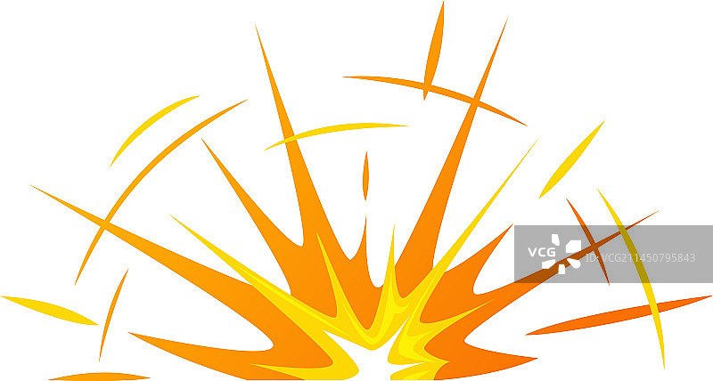 炸弹爆炸的橙色火花图片素材