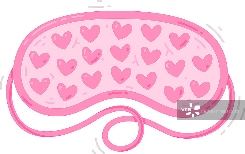 粉色睡眠眼罩，用作遮光布罩图片素材