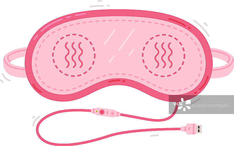 粉色睡眠眼罩，用作遮光布罩图片素材