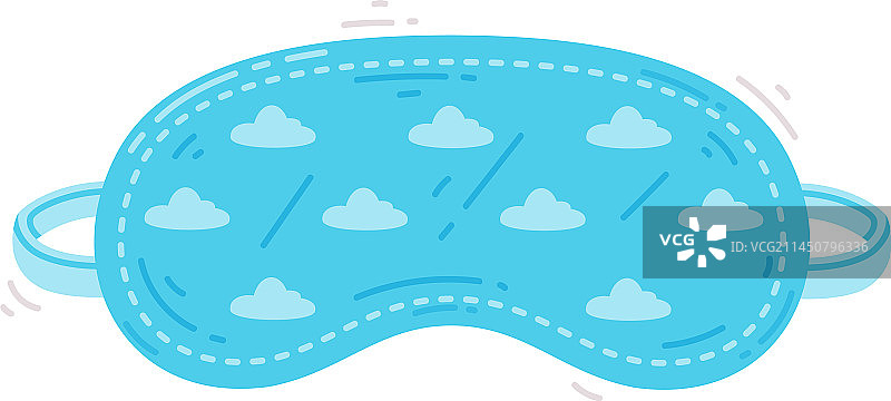 用于睡眠的蓝色眼罩，可阻挡光线图片素材