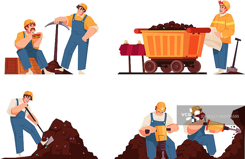 采矿图标合集图片素材