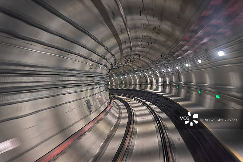 陕西省西安市西咸新区地铁16号线隧道图片素材