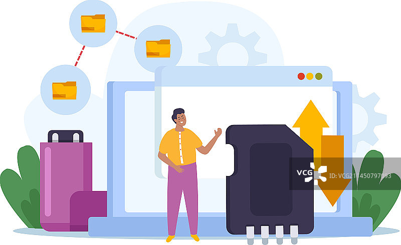 数据备份构成图片素材