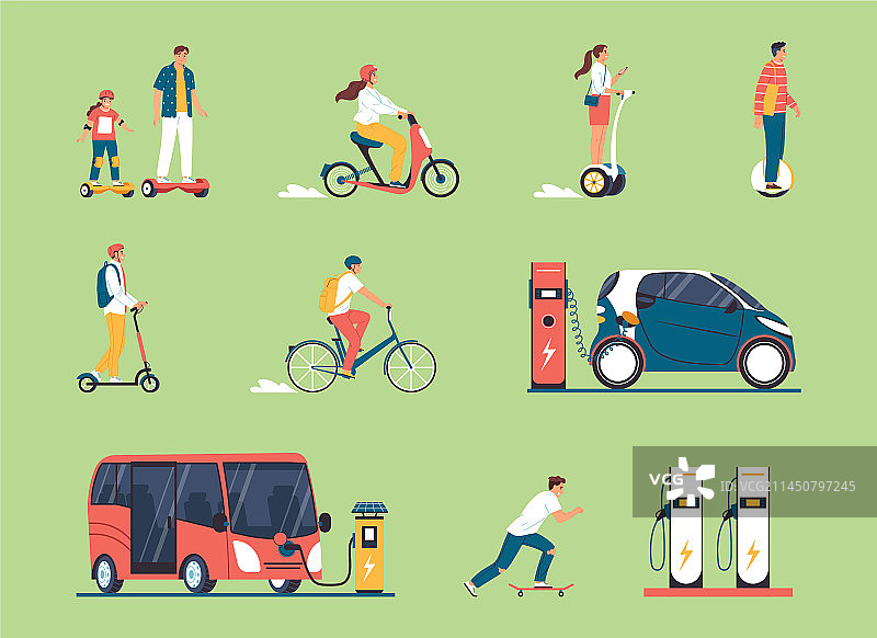 生态交通扁平化设计图片素材